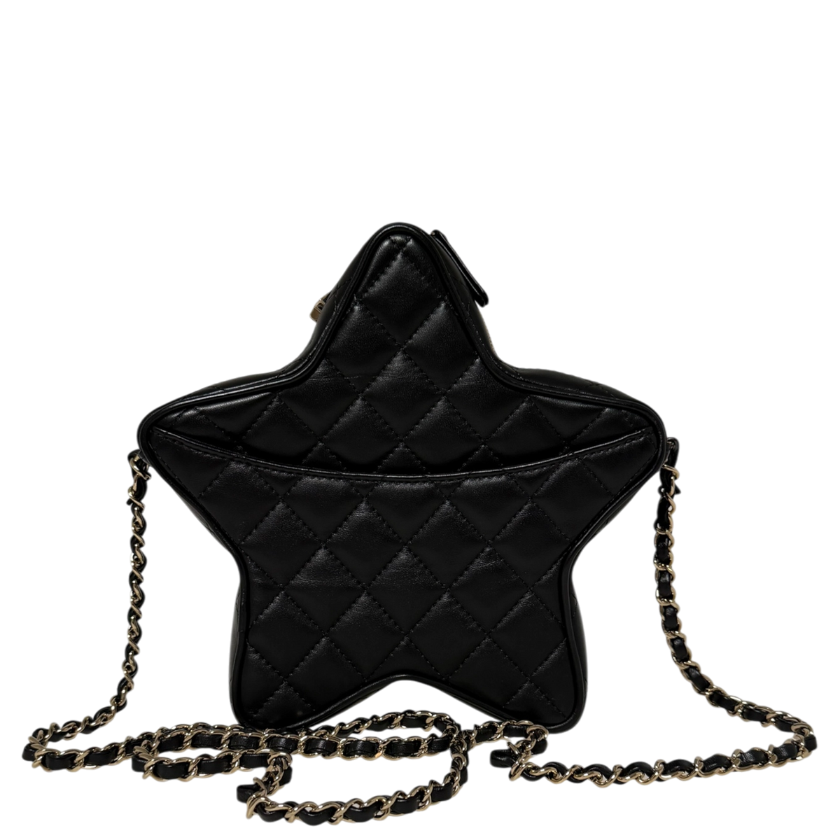 Chanl Walk of Fame Star Bag schwarz Lammleder Fullset / neuwertig Chanel
