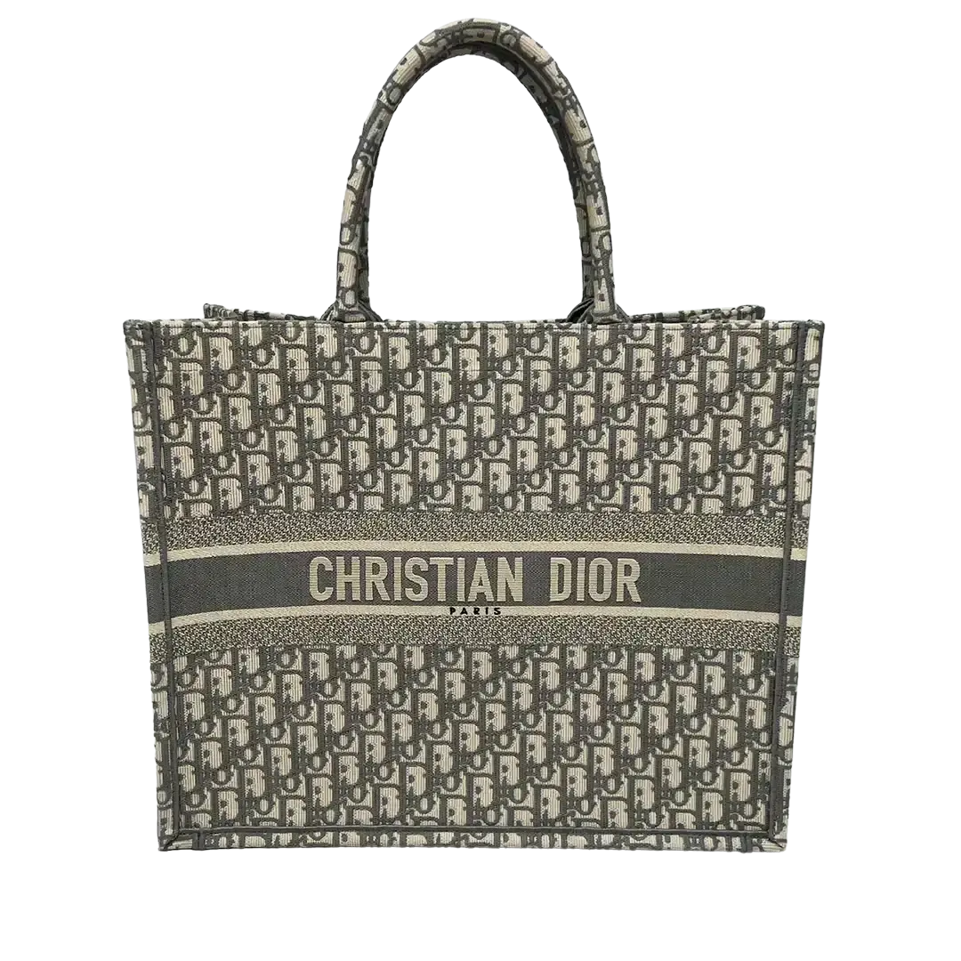 Christian Dior Book Tote Large Oblique grey / Ungetragen - Echtheitscheck
