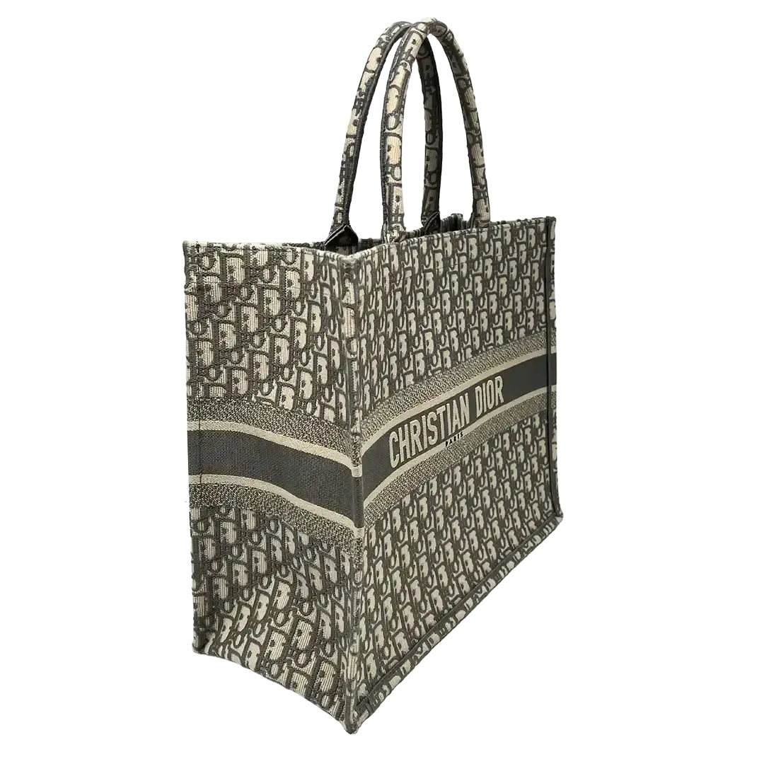 Christian Dior Book Tote Large Oblique grey / Ungetragen - Echtheitscheck