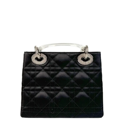 Christian Dior Mini Lady Dior schwarz Samt mit Kristallen limitiert / sehr gut Dior