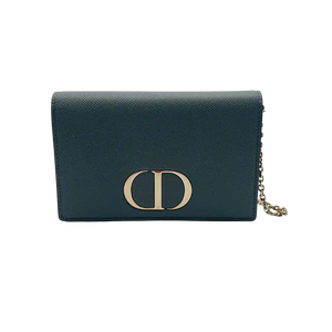 Christian Dior SLG 30 Montaigne 2-in-1 Pouch kalfsleer wolkenblauw