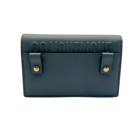 Christian Dior SLG 30 Montaigne 2 in 1 Pouch Kalbsleder wolkenblau / sehr gut Echtheitscheck