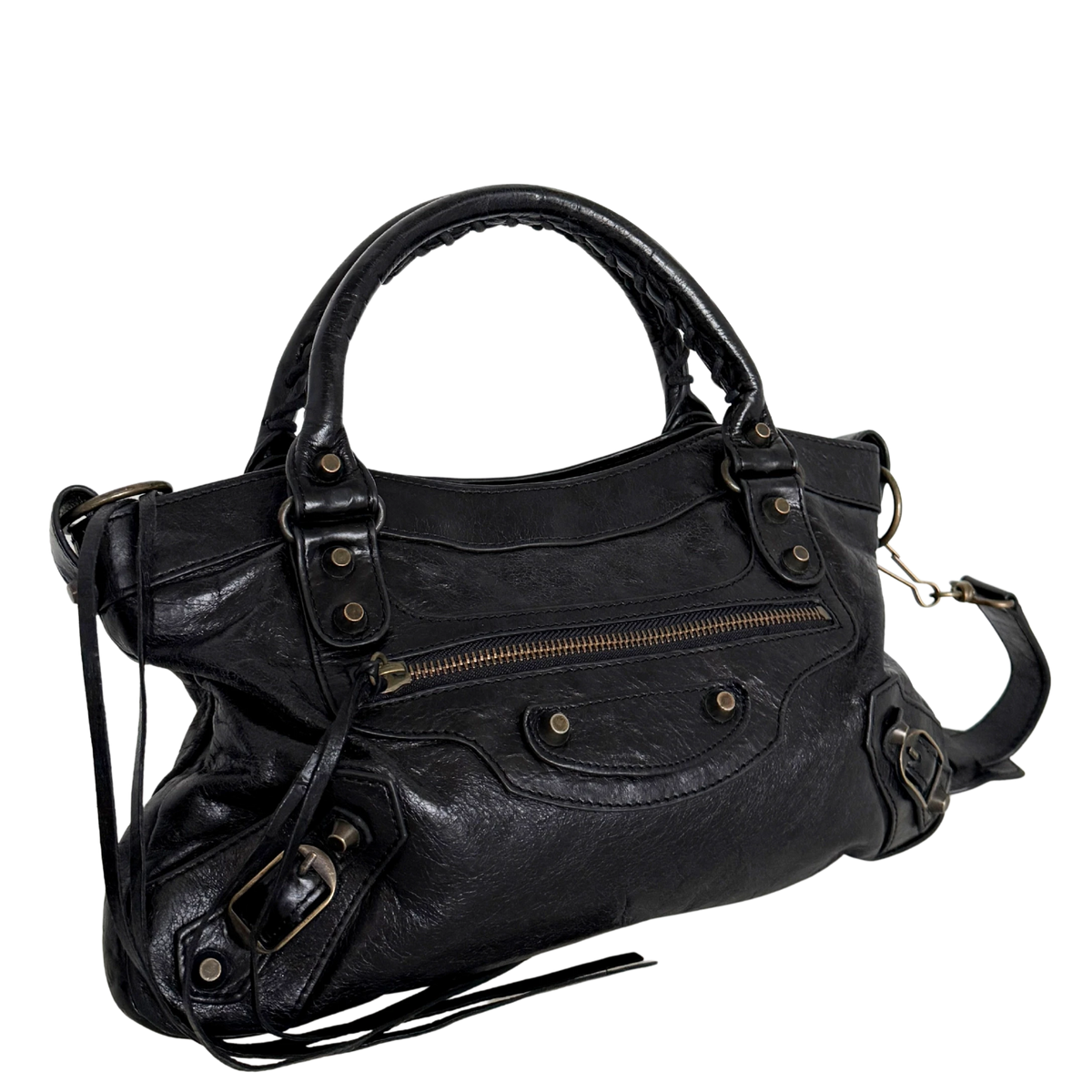 Balenciaga Le City Bag Mittelgroß Schwarz / sehr gut Balenciaga