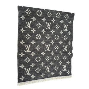 Louis Vuitton Classic Sjaal Grijs Wit