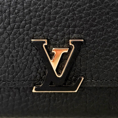 Louis Vuitton Compact Capucines Geldbörse Noir Rose / neuwertig Louis Vuitton