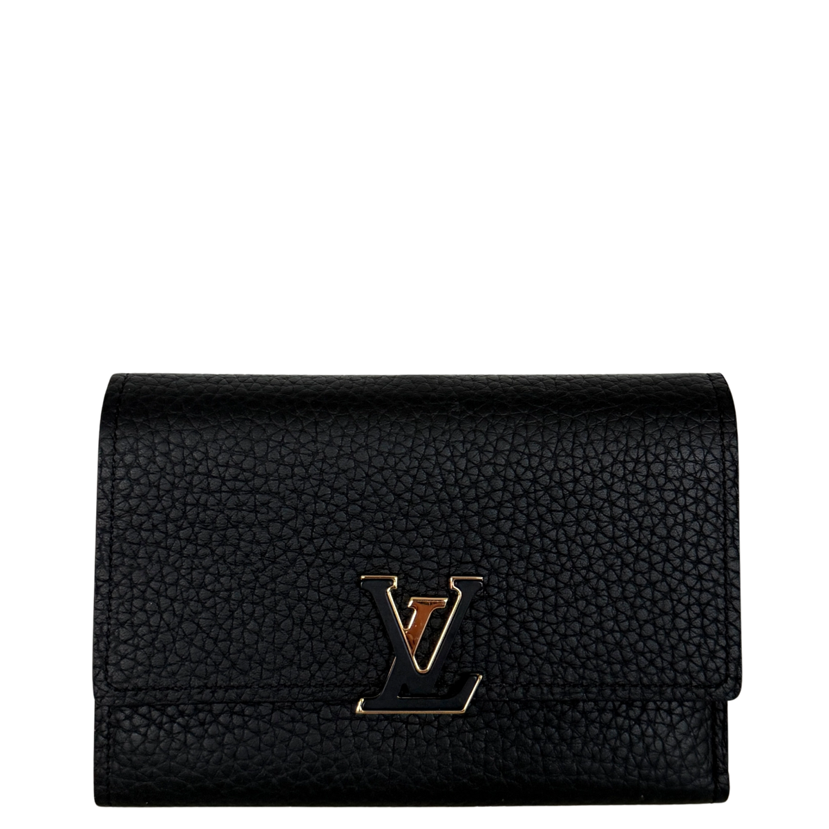 Louis Vuitton Compact Capucines Geldbörse Noir Rose / neuwertig Louis Vuitton