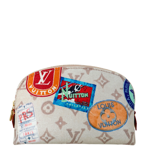 Louis Vuitton Cosmetic Pouch PM Dune Monogram Canvas Beige Full Set / as new