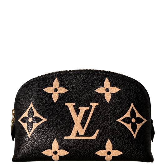 Louis Vuitton Cosmetic Pouch PM Monogram Empreinte Schwarz, neuwertig