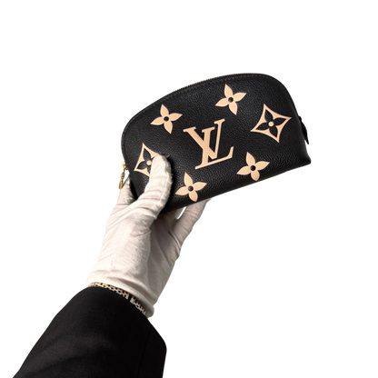 Louis Vuitton Cosmetic Pouch PM Monogram Empreinte Zwart