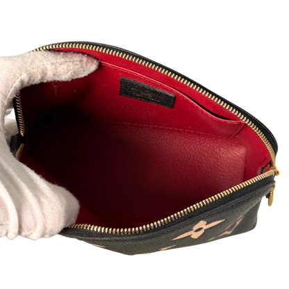 Louis Vuitton Cosmetic Pouch PM Monogram Empreinte Zwart