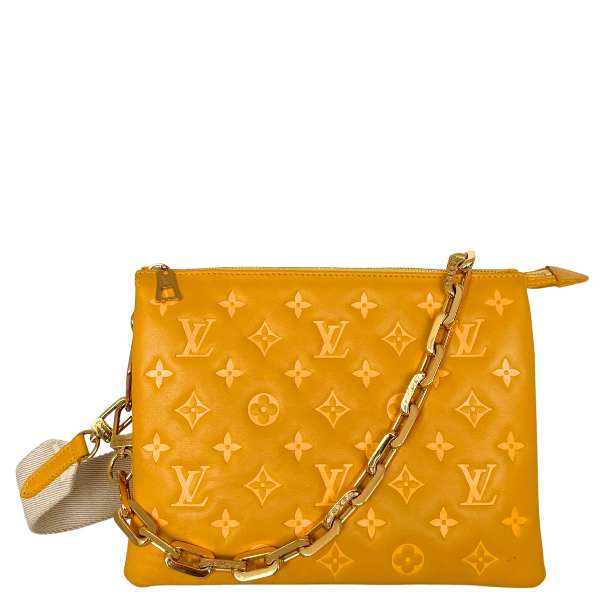 Louis Vuitton Monogram Empreinte PM Coussin Handtasche Gelb / gut Louis Vuitton