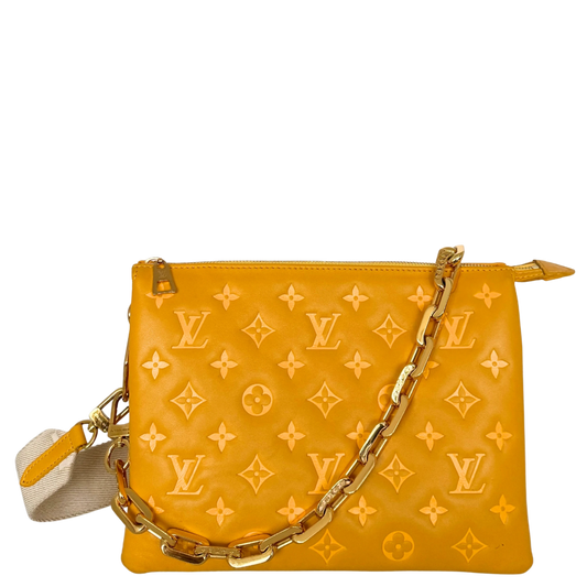 Louis Vuitton Monogram Empreinte PM Coussin Handtasche Gelb / gut Louis Vuitton