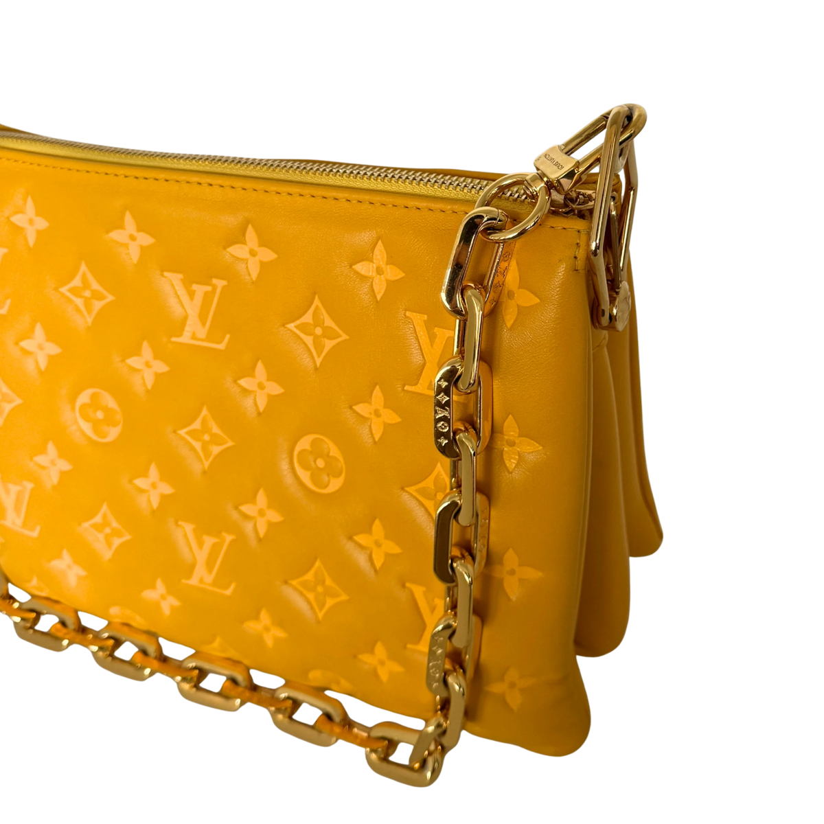 Louis Vuitton Monogram Empreinte PM Coussin Handtasche Gelb / gut Louis Vuitton