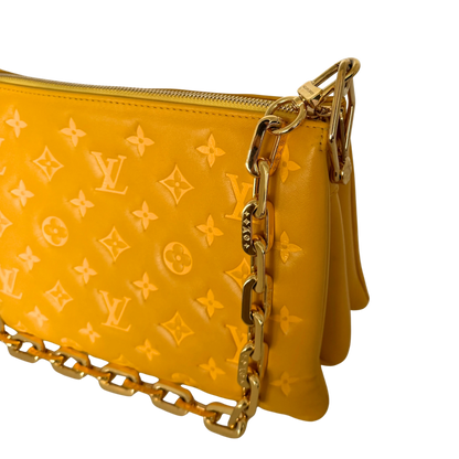 Louis Vuitton Monogram Empreinte PM Coussin Handtasche Gelb / gut Louis Vuitton