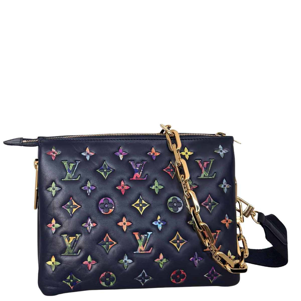 Louis Vuitton Coussin PM Garden Marineblauw