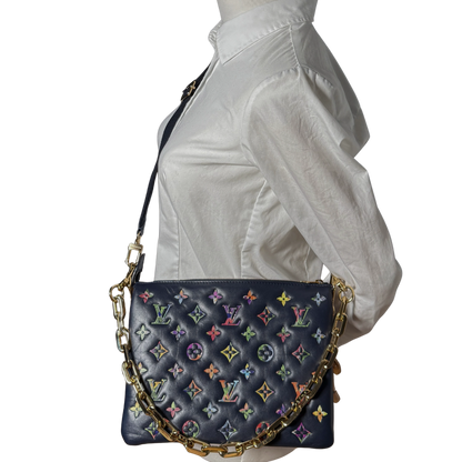 Louis Vuitton Coussin PM Garden Marineblauw