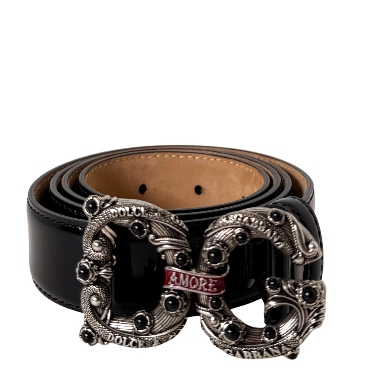 Dolce & Gabbana Amore Gürtel Größe 95 Schwarz / neuwertig Dolce & Gabbana
