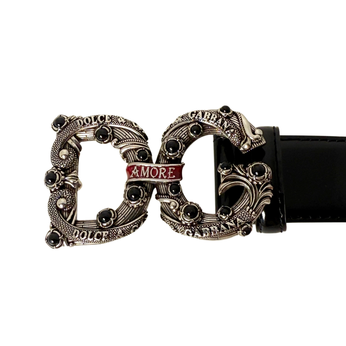 Dolce & Gabbana Amore Gürtel Größe 95 Schwarz / neuwertig Dolce & Gabbana