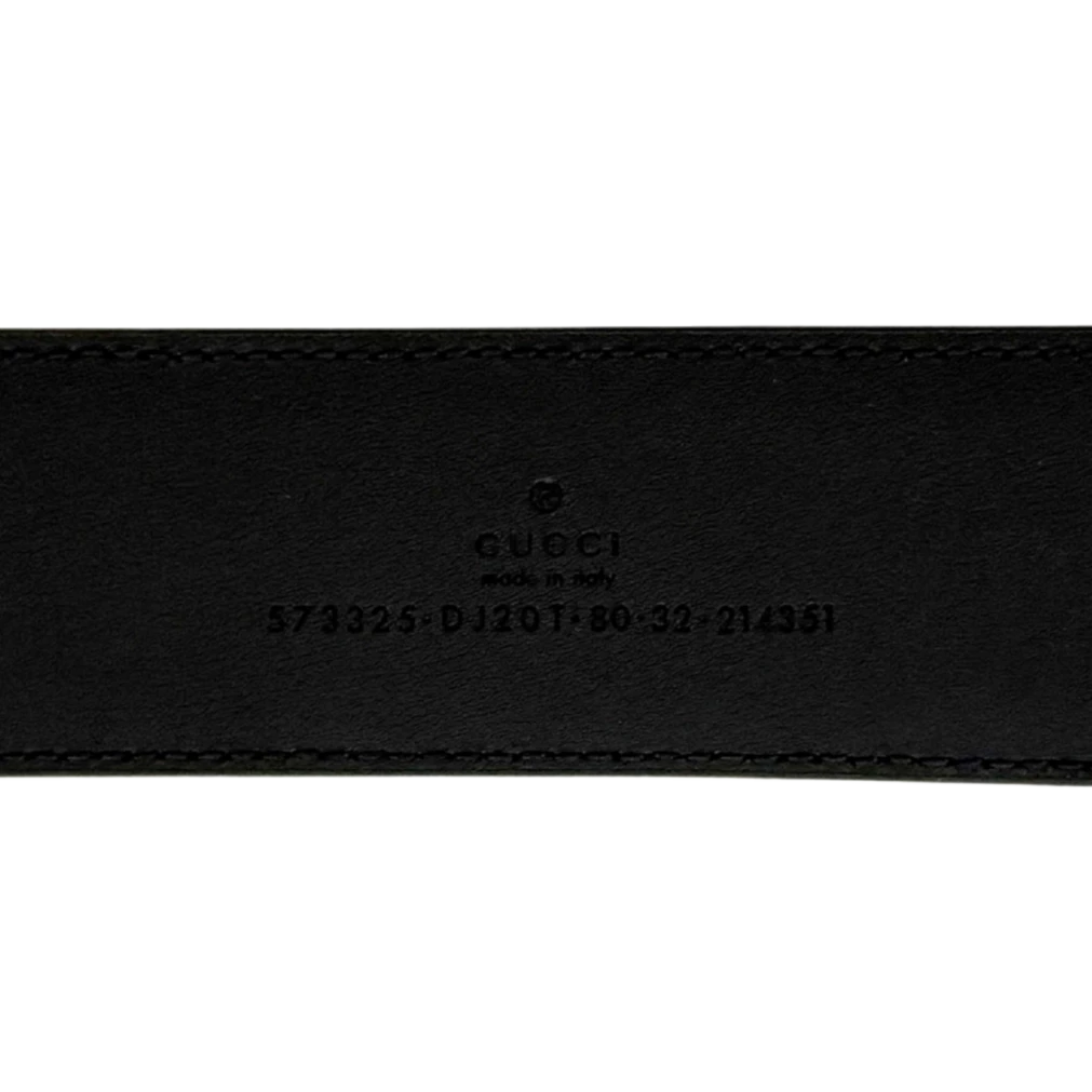 Gucci Polished D-Ring Ledergürtel Schwarz / neuwertig Gucci