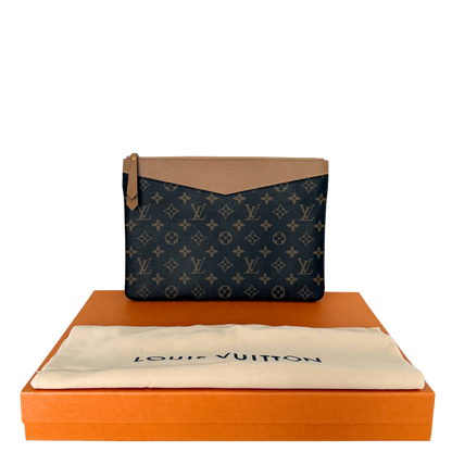 Louis Vuitton Daily Pouch Sesame Monogram Canvas Braun / neuwertig Louis Vuitton
