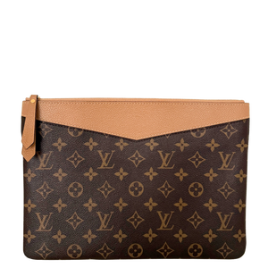 Louis Vuitton Daily Pouch Sesammuster Monogram Canvas Bruin