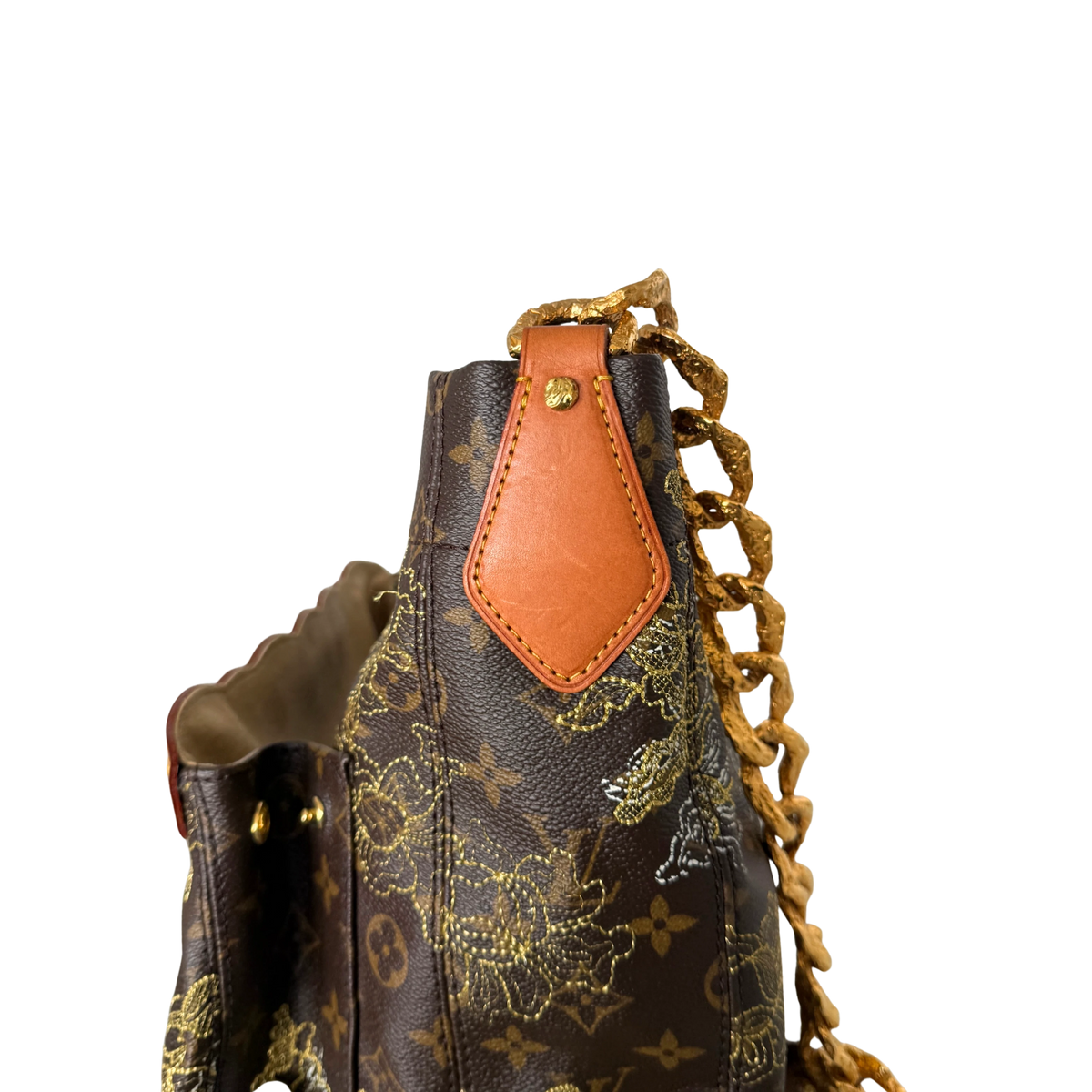 Louis Vuitton Limited Edition Monogram Dentelle Fersen Bag GM M95405 Braun / sehr gut Louis Vuitton