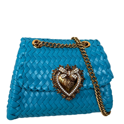 Dolce & Gabbana kleine Devotion Umhängetasche Blau / neuwertig Dolce & Gabbana