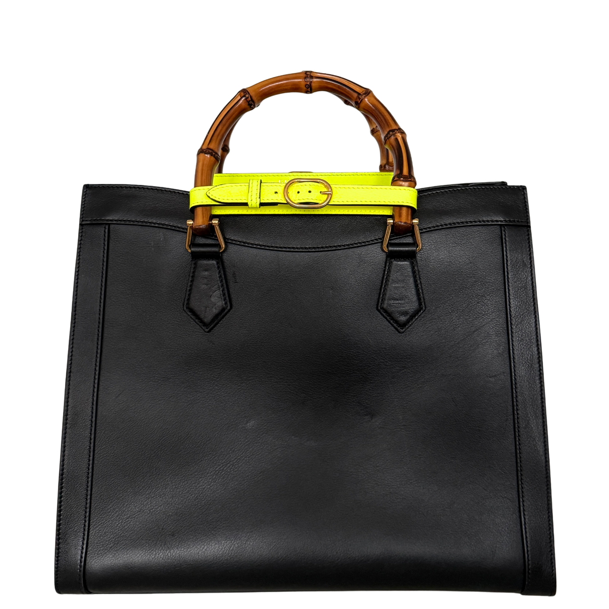 Gucci Großer Diana Bamboo Shopper Schwarz / gut Gucci