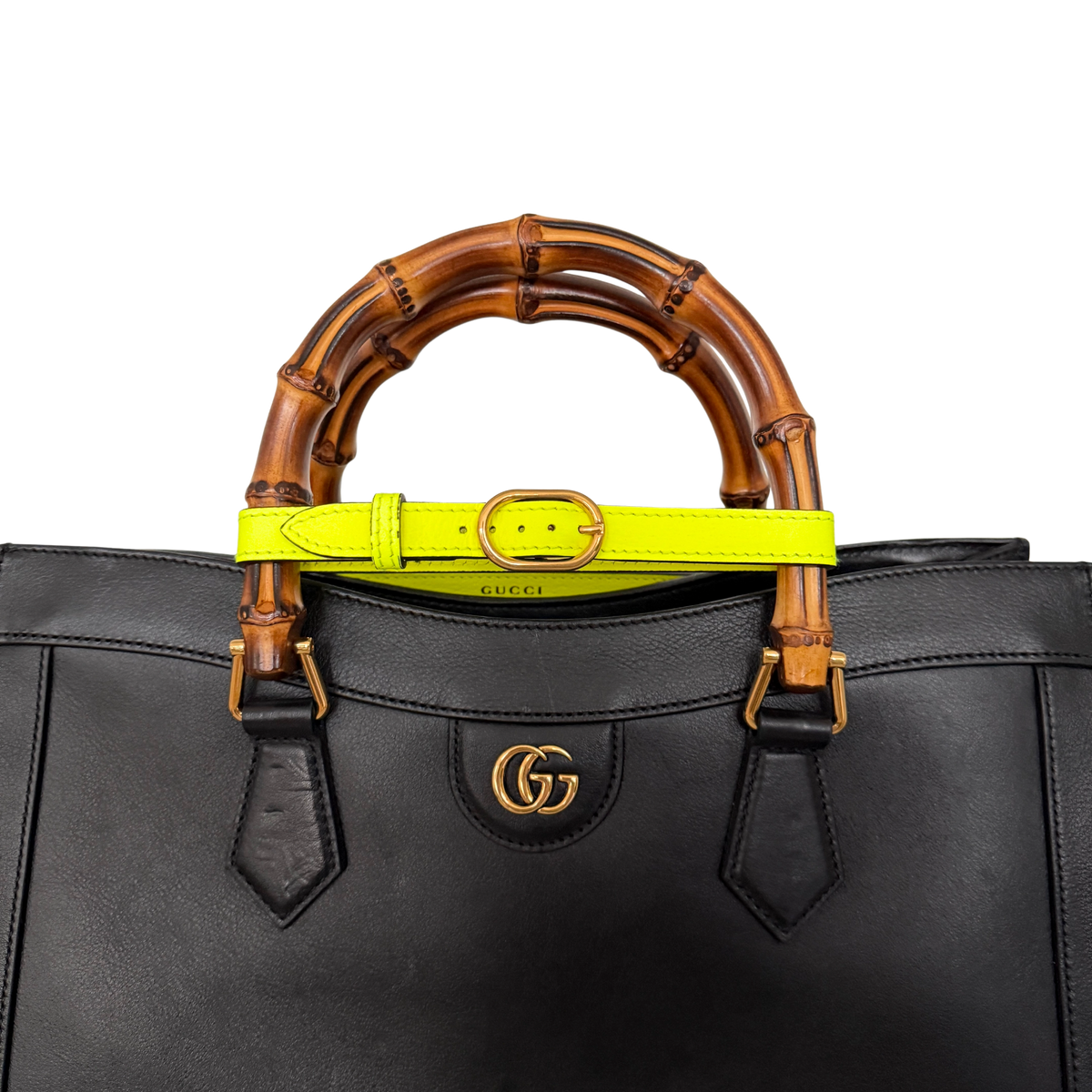 Gucci Großer Diana Bamboo Shopper Schwarz / gut Gucci
