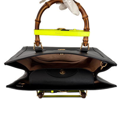 Gucci Großer Diana Bamboo Shopper Schwarz / gut Gucci