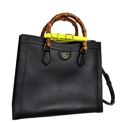 Gucci Großer Diana Bamboo Shopper Schwarz / gut Gucci
