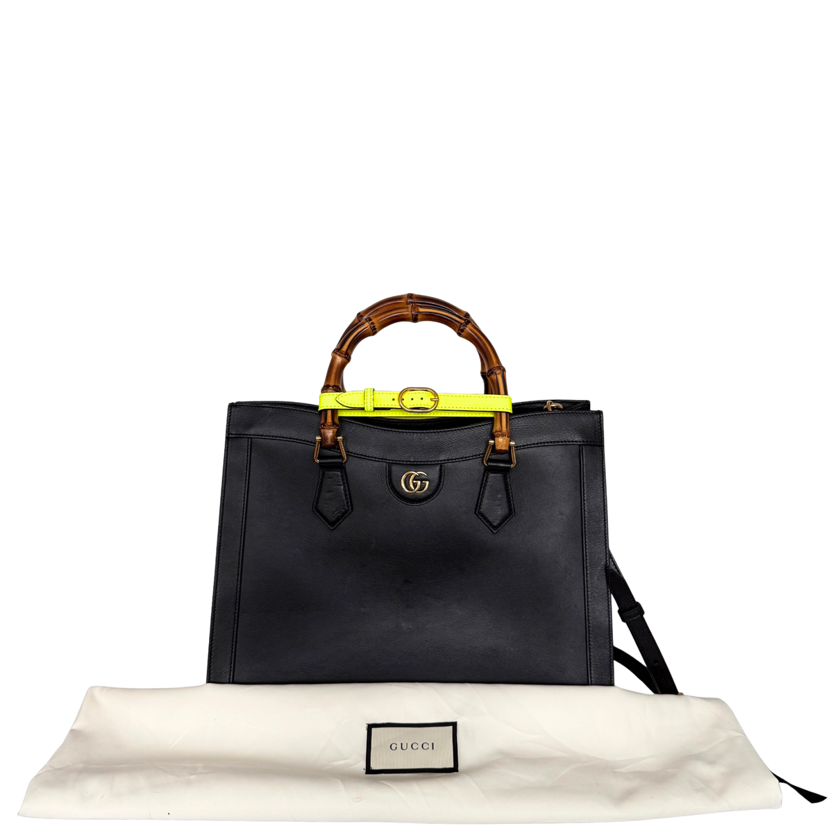 Gucci Großer Diana Bamboo Shopper Schwarz / gut Gucci