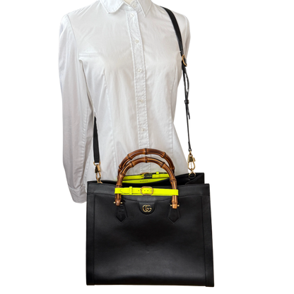 Gucci Großer Diana Bamboo Shopper Schwarz / gut Gucci