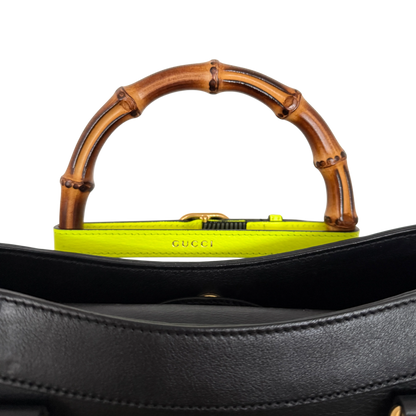 Gucci Großer Diana Bamboo Shopper Schwarz / gut Gucci