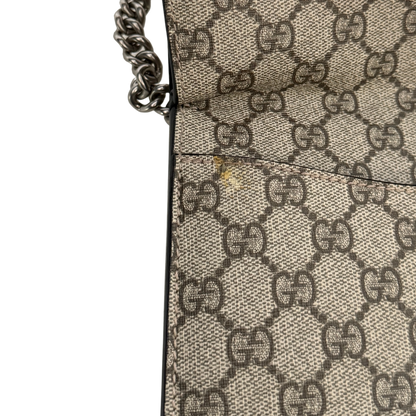 Gucci Dionysus Kleine Schultertasche GG Supreme Beige / sehr gut Gucci
