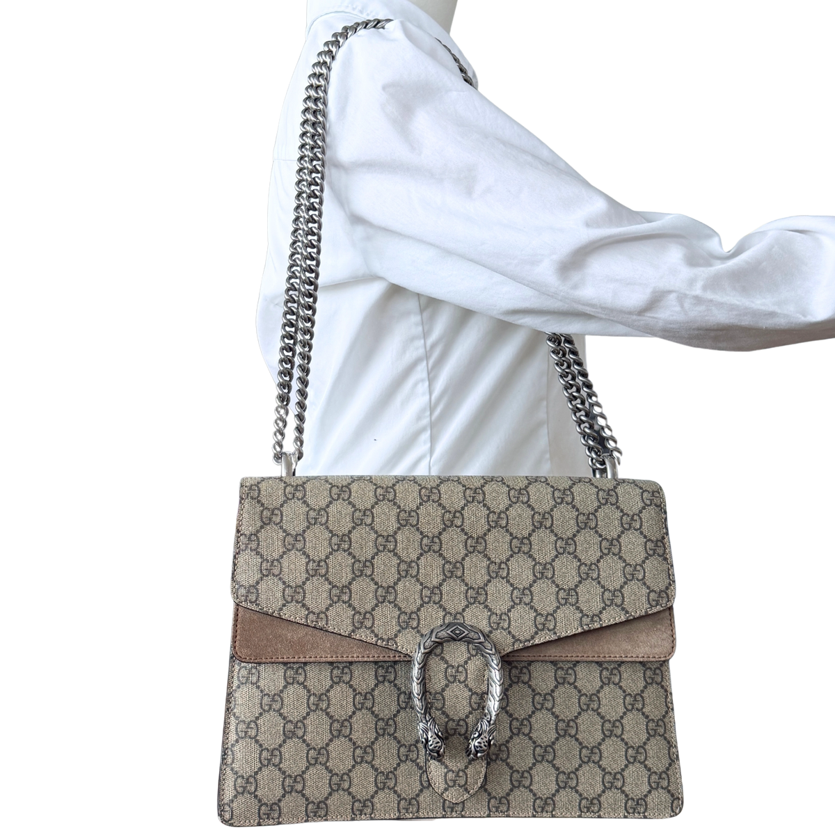Gucci Dionysus medium GG Supreme Braun Fullst / sehr gut Gucci