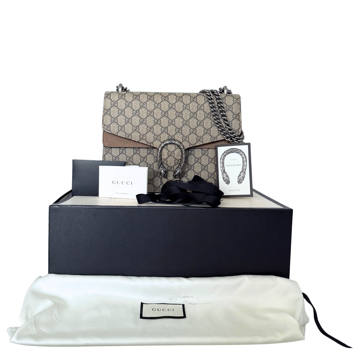 Gucci Dionysus medium GG Supreme Braun Fullst / sehr gut Gucci