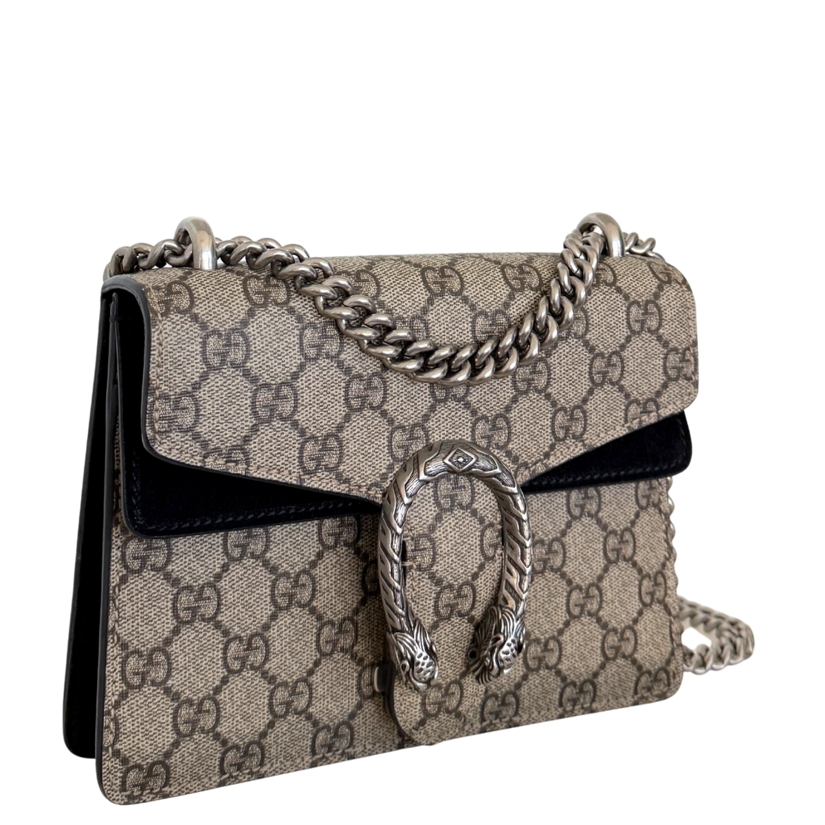 Gucci Dionysus Kleine Schultertasche GG Supreme Beige / sehr gut Gucci