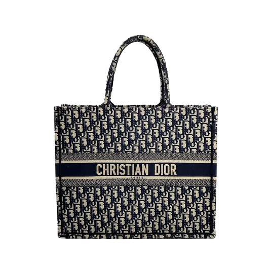 Dior Book Tote Oblique Large blau / sehr gut Dior