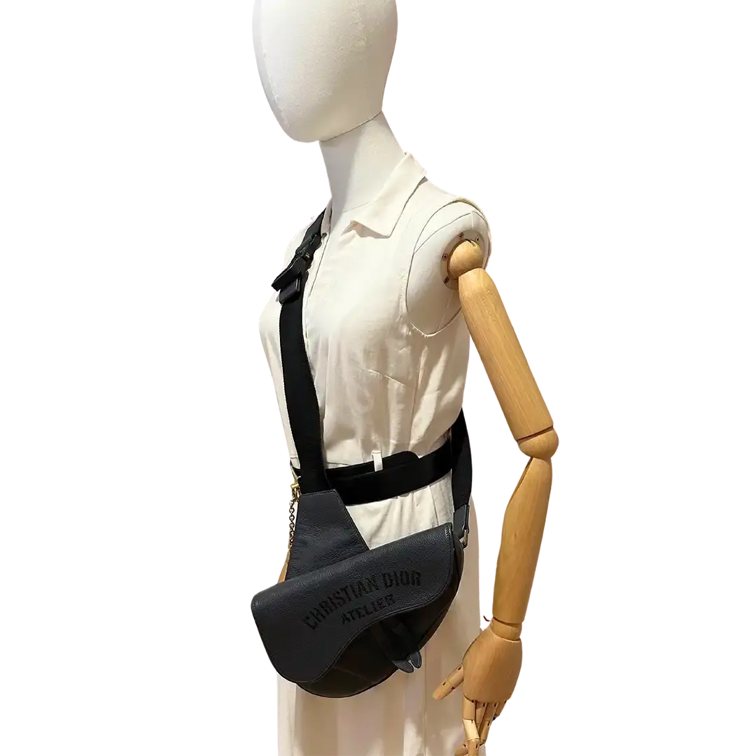 Dior Christian Dior Saddle Bag Atelier Signature grau / gut Dior