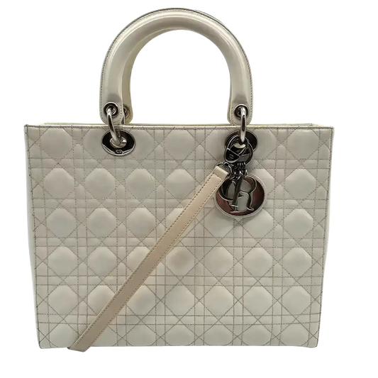Dior Lady Dior weiss vorne mit riemen