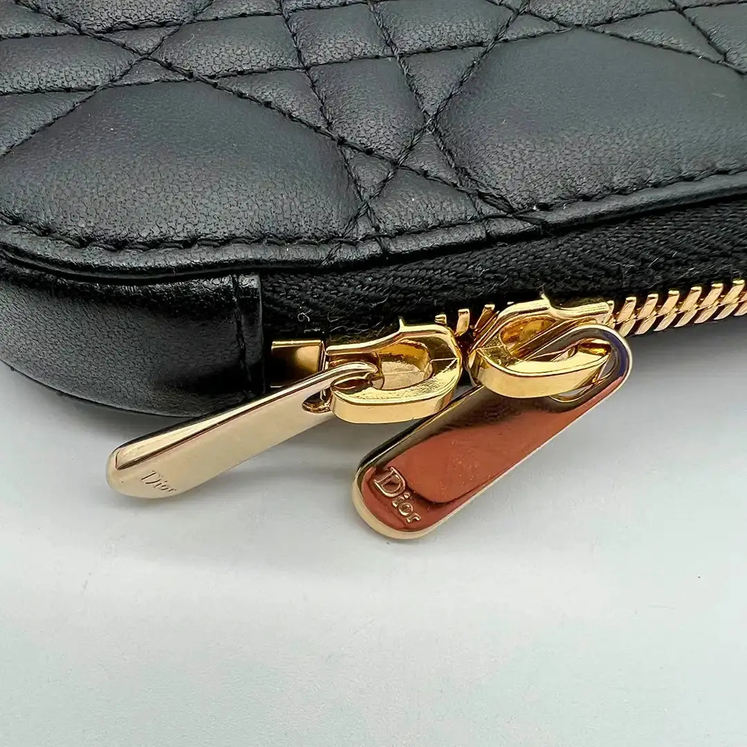Dior Lady Dior Smartphone Tasche Lammleder schwarz / sehr gut Dior