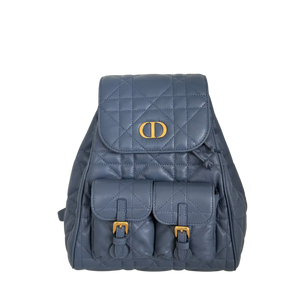 Dior Medium Caro Rugzak spijkerblauw Macrocannage lamsleer
