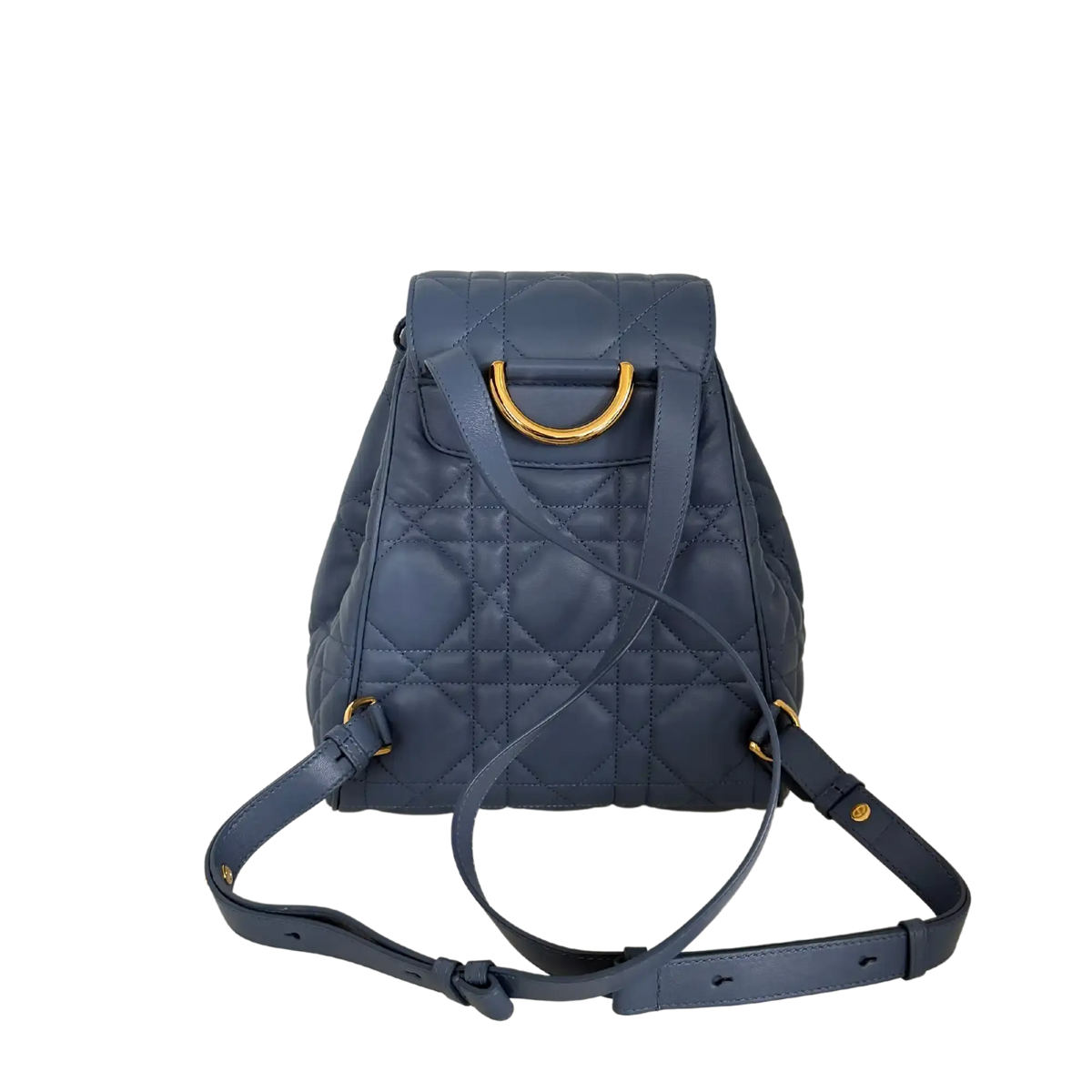 Dior Medium Caro Rucksack Denim blue Macrocannage Lammleder / neuwertig Dior