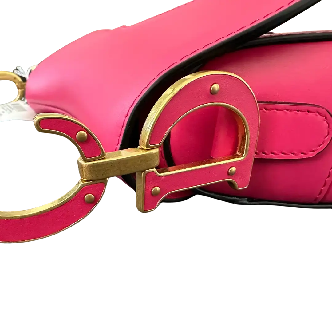 Dior Saddle Bag mit Trageriemen Medium Passion Pink Fullset / ungetragen Dior