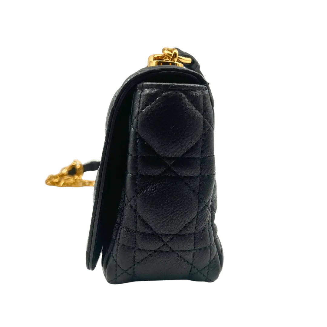 Dior kleine Caro Tasche Small  gestepptes Leder schwarz Echtheitscheck.de
