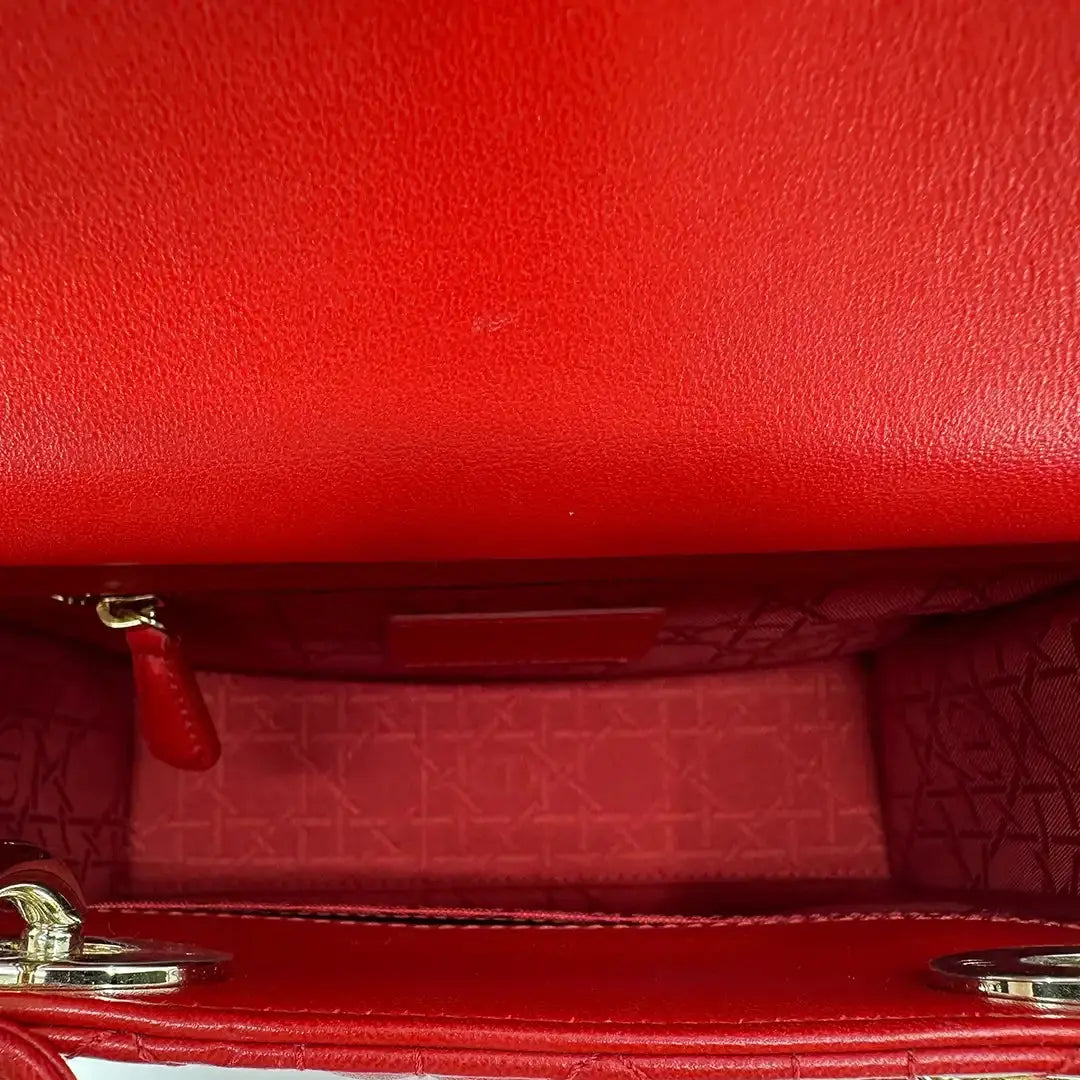 Dior kleine Lady Dior my ABCDior Tasche rot / neuwertig Dior