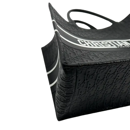 Dior mittelgroße Book Tote Tasche schwarz Leder / neuwertig Dior
