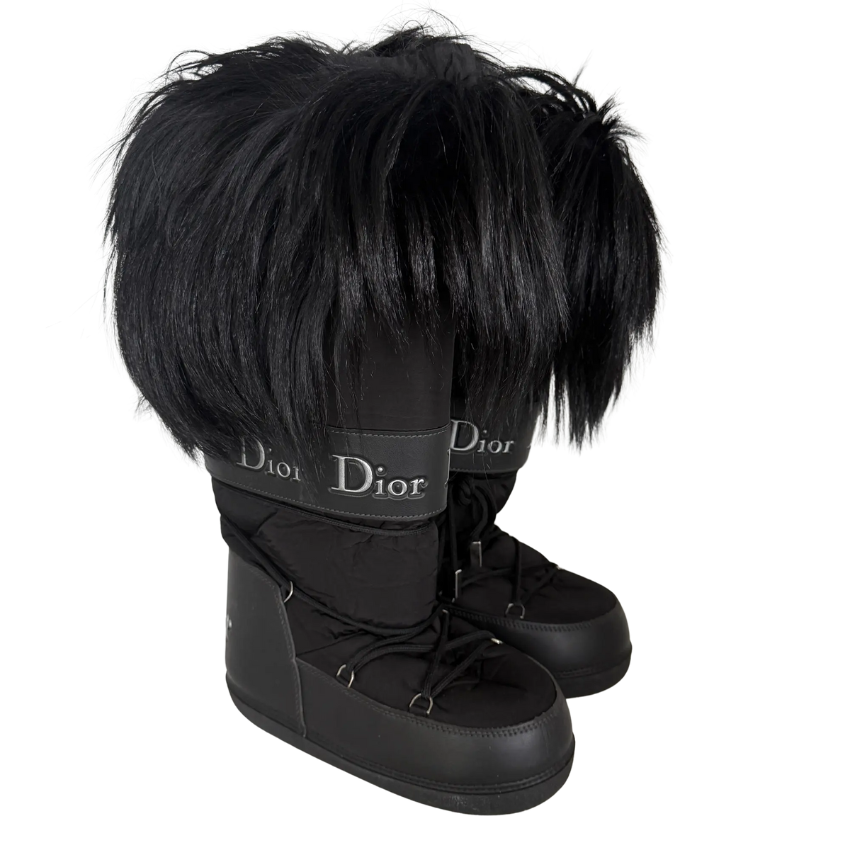 Dior x John Galliano Yak Snow Moon Boots schwarz Größe 38-40 / gut Dior