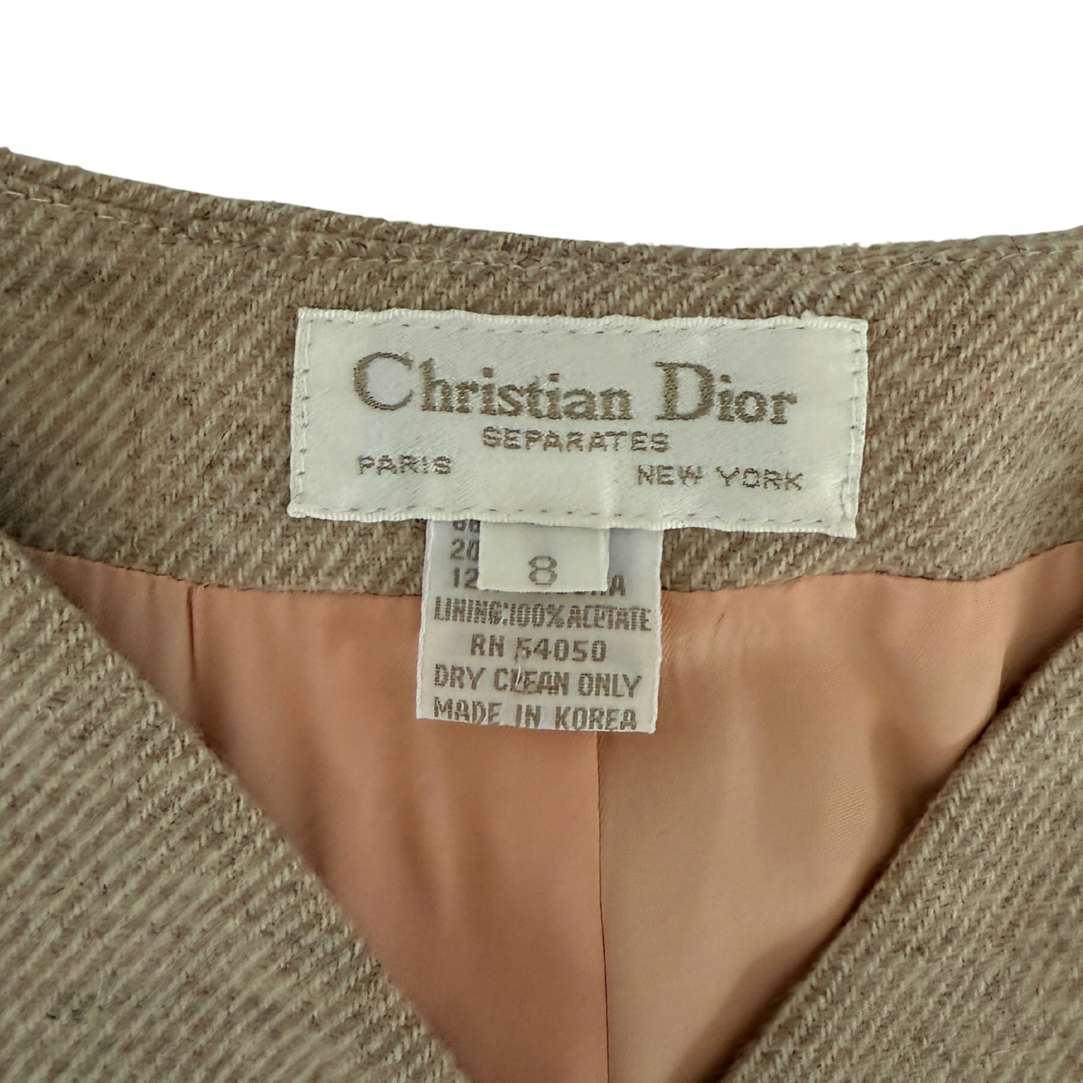 Dior Blazer Größe 8 Beige / sehr gut Echtheitscheck
